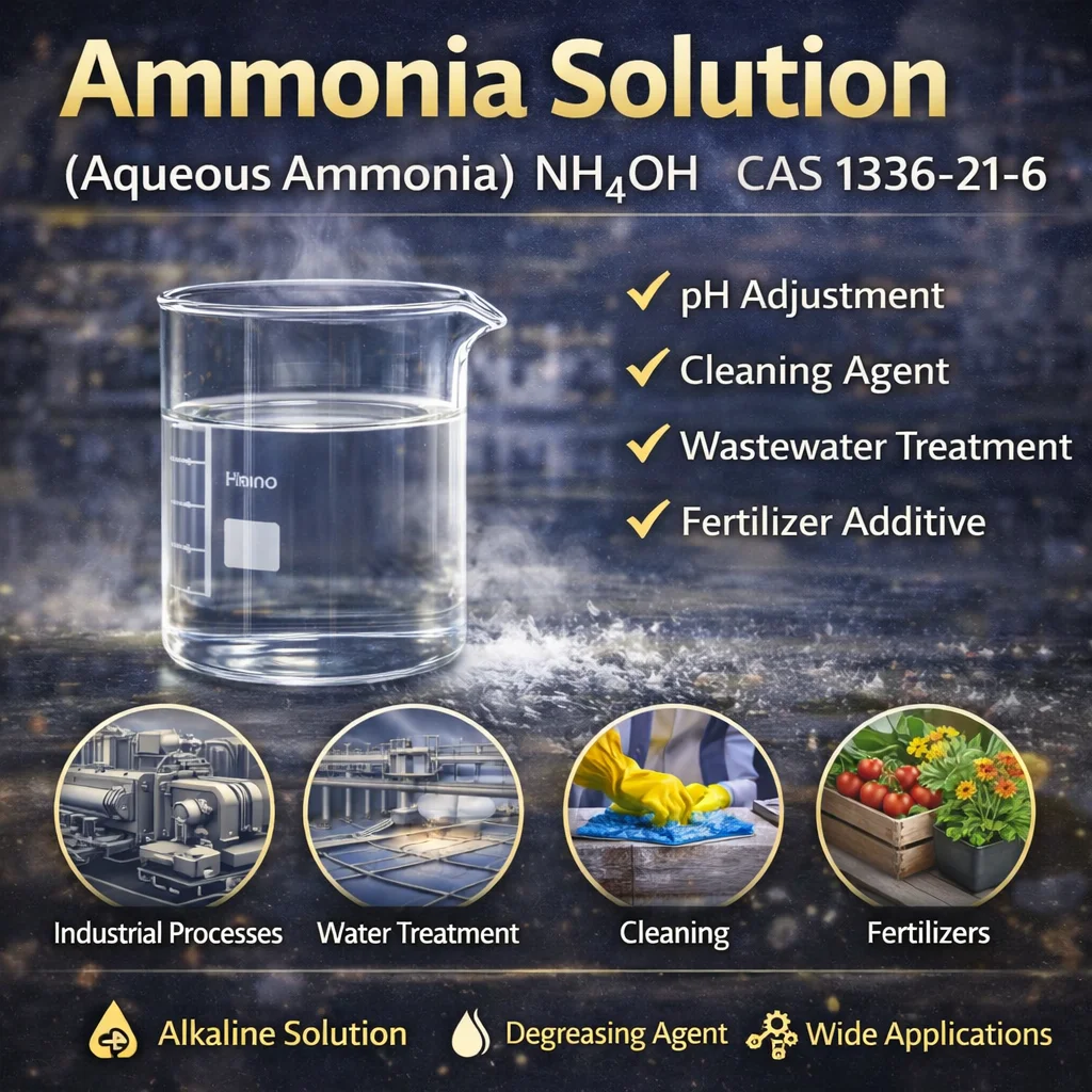 Ammonia Solution (Aqua Ammonia Ammonium Hydroxide) CAS 1336-21-6 Ammonia Solution (Aqua Ammonia Ammonium Hydroxide) CAS 1336-21-6