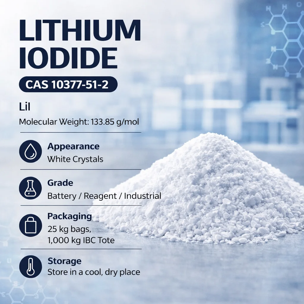 Lithium Iodide (LiI) Anhydrous & Trihydrate CAS 10377-51-2 (1) Lithium Iodide (LiI) Anhydrous & Trihydrate CAS 10377-51-2