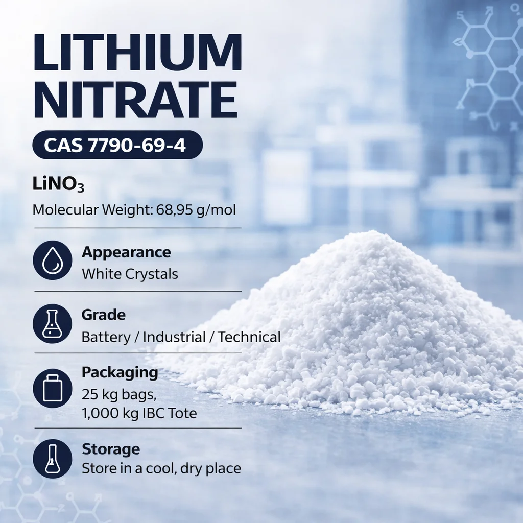 Lithium Nitrate (LiNO3) High Purity Industrial Grade CAS 7790-69-4 Lithium Niobate (LiNbO3) Ultra-High Purity Optical Powder CAS 12031-63-9