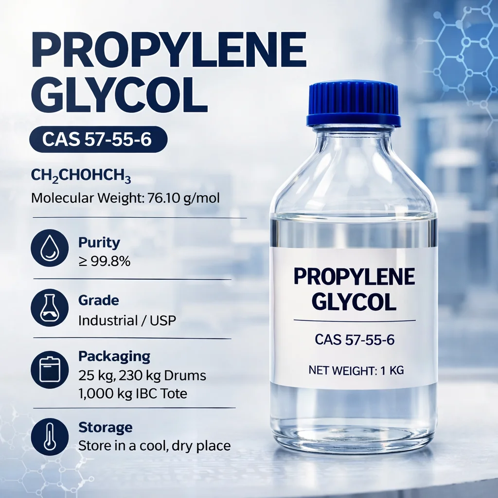 Propylene Glycol (MPG PG) USP & Industrial Grade CAS 57-55-6 Propylene Glycol (MPG PG) USP & Industrial Grade CAS 57-55-6