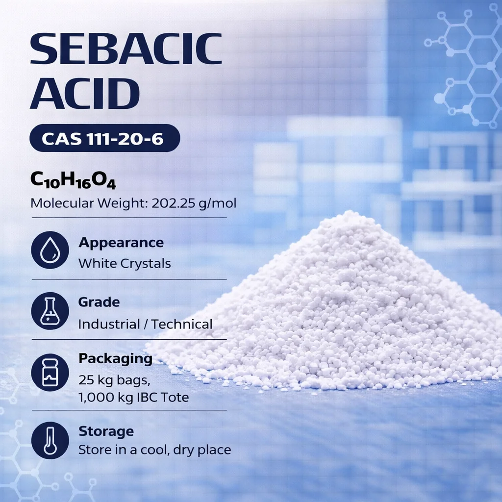 Sebacic Acid Bio-based Dicarboxylic Acid CAS 111-20-6 Sebacic Acid Bio-based Dicarboxylic Acid CAS 111-20-6