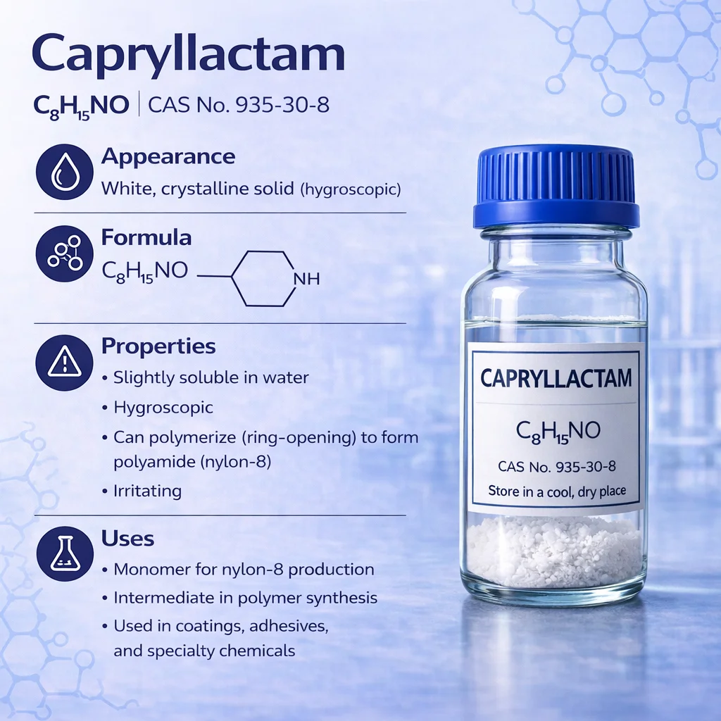 Capryllactam Premium Nylon 8 Specialty Monomer CAS 935-30-8 Capryllactam Premium Nylon 8 Specialty Monomer CAS 935-30-8