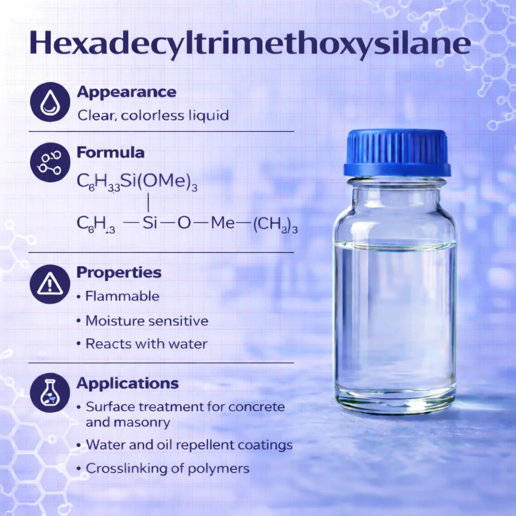Hexadecyltrimethoxysilane Super-Hydrophobic Silane CAS 16415-12-6 Hexadecyltrimethoxysilane Super-Hydrophobic Silane CAS 16415-12-6