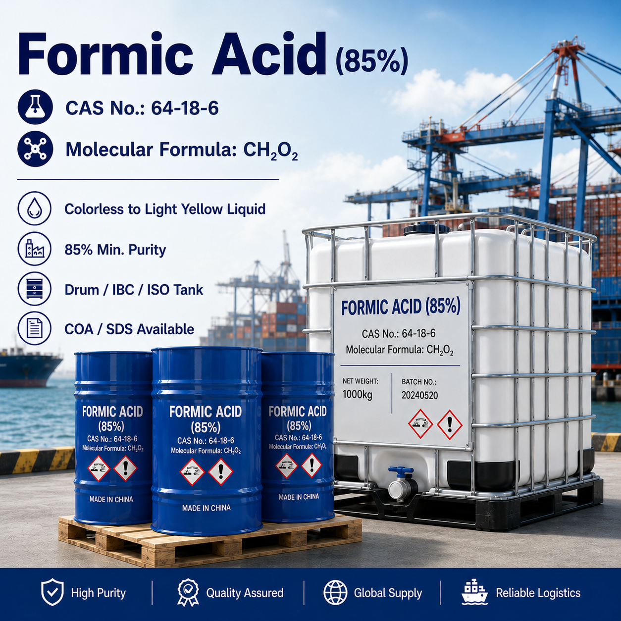 Formic Acid 85% Solution Manufacturer Formic Acid 85% Solution Manufacturer