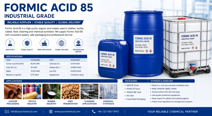 Formic Acid 85 Supplier Uses, Applications Buying Guide