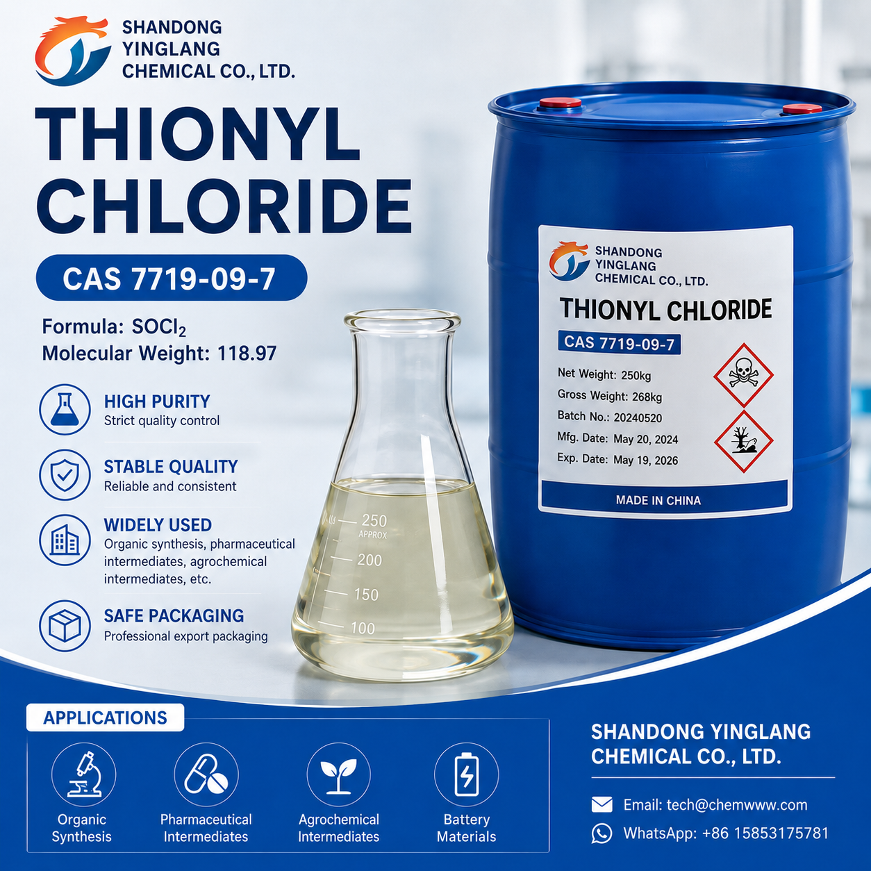 Thionyl Chloride CAS 7719-09-7